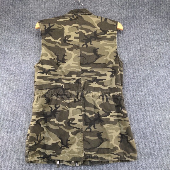 Ashley by 26 International Women's Zip Up Utility Vest Camo Small Multi Pockets - Picture 5 of 12
